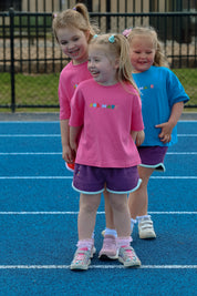 Essentials Short | Purple + Aqua