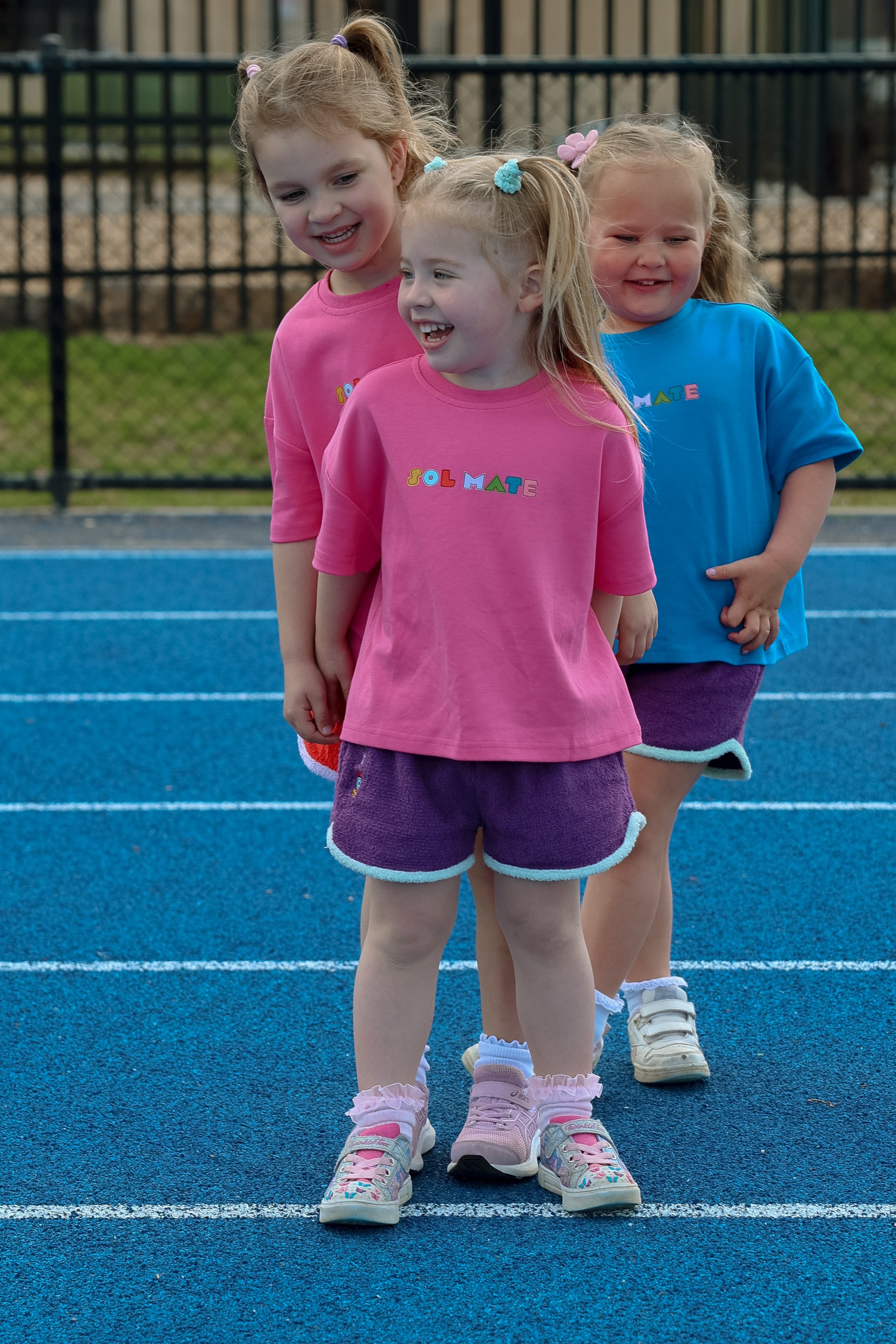 Essentials Short | Purple + Aqua