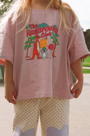RUNAROUND CLUB OVERSIZED TEE IN DUSTY PINK