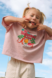 RUNAROUND CLUB OVERSIZED TEE IN DUSTY PINK