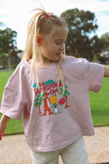 RUNAROUND CLUB OVERSIZED TEE IN DUSTY PINK
