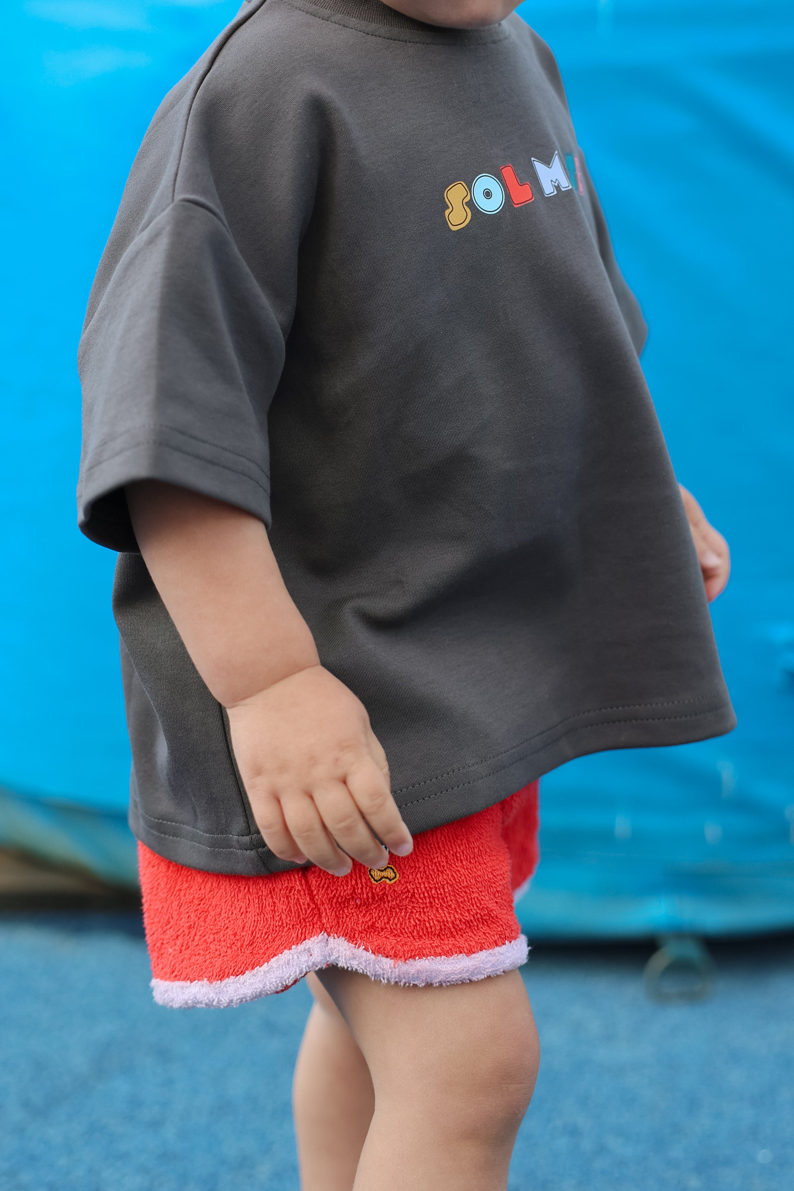 Essentials Short | Red + Lilac