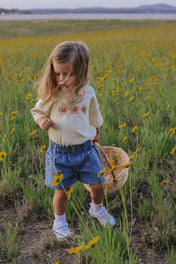 BLOOM DENIM SHORTS