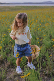 BLOOM DENIM SHORTS