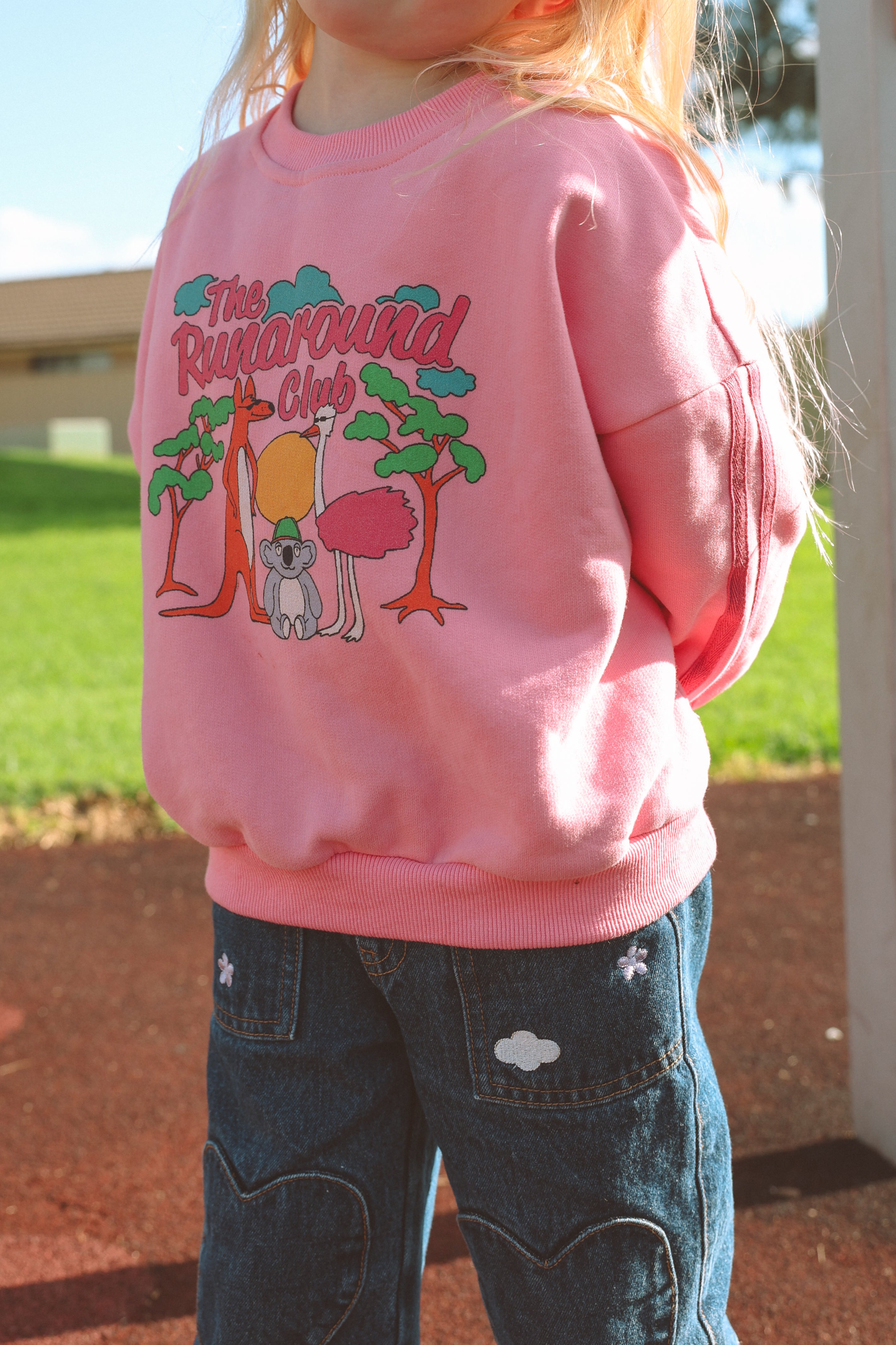 PRE ORDER || RUNAROUND CLUB JUMPER IN PINK