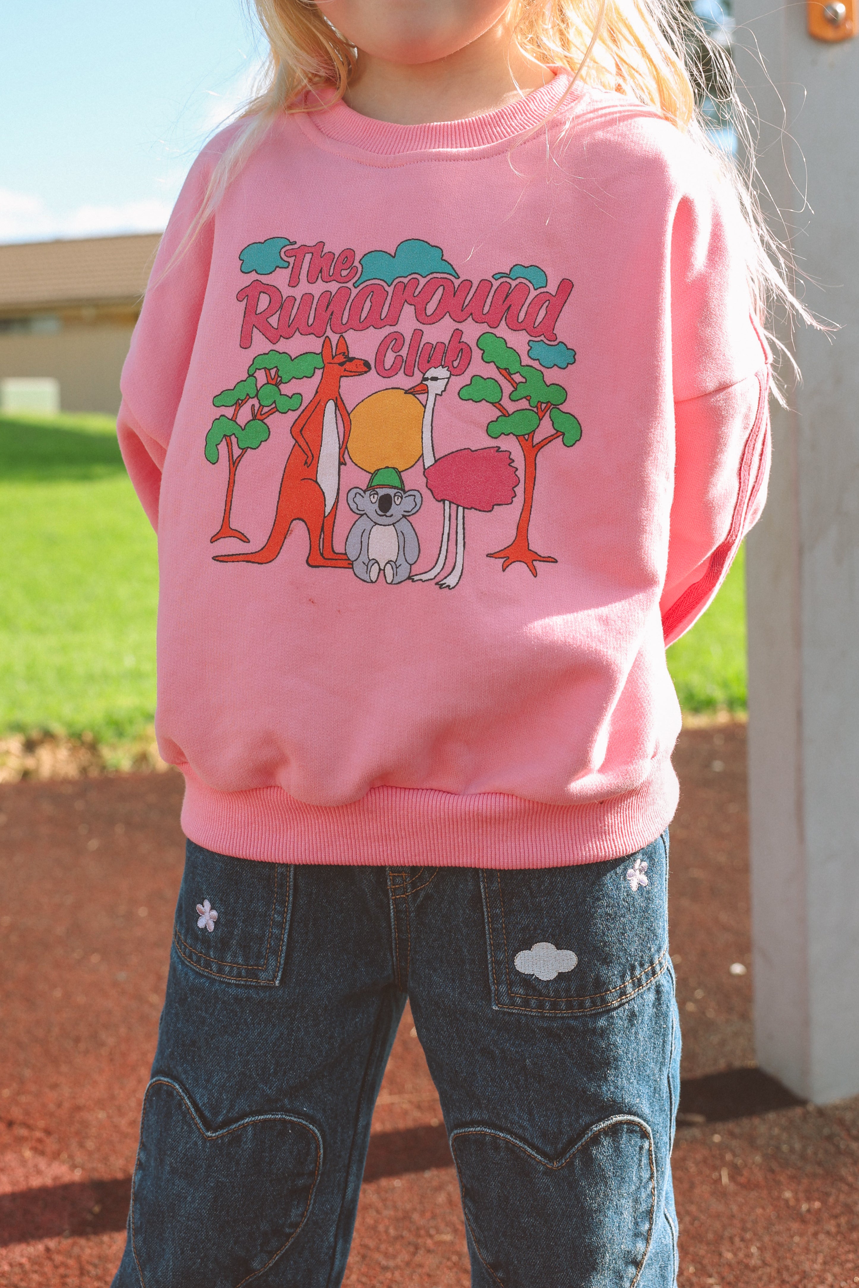 PRE ORDER || RUNAROUND CLUB JUMPER IN PINK