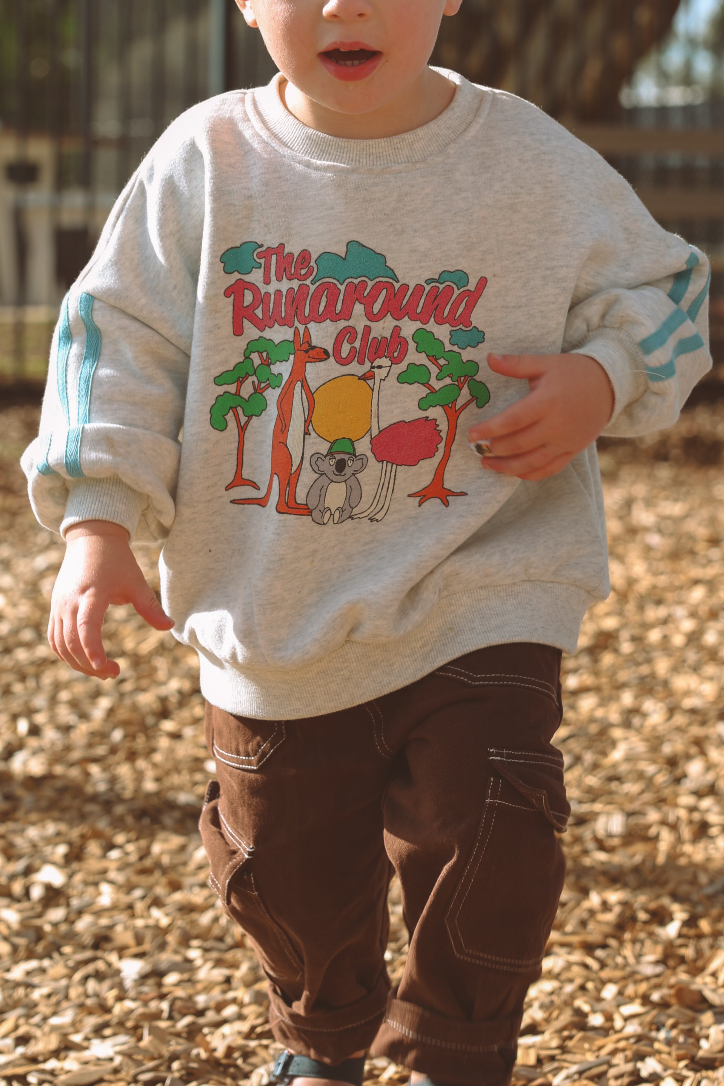 PRE ORDER || RUNAROUND CLUB JUMPER IN GREY
