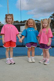 Essentials Short | Purple + Aqua