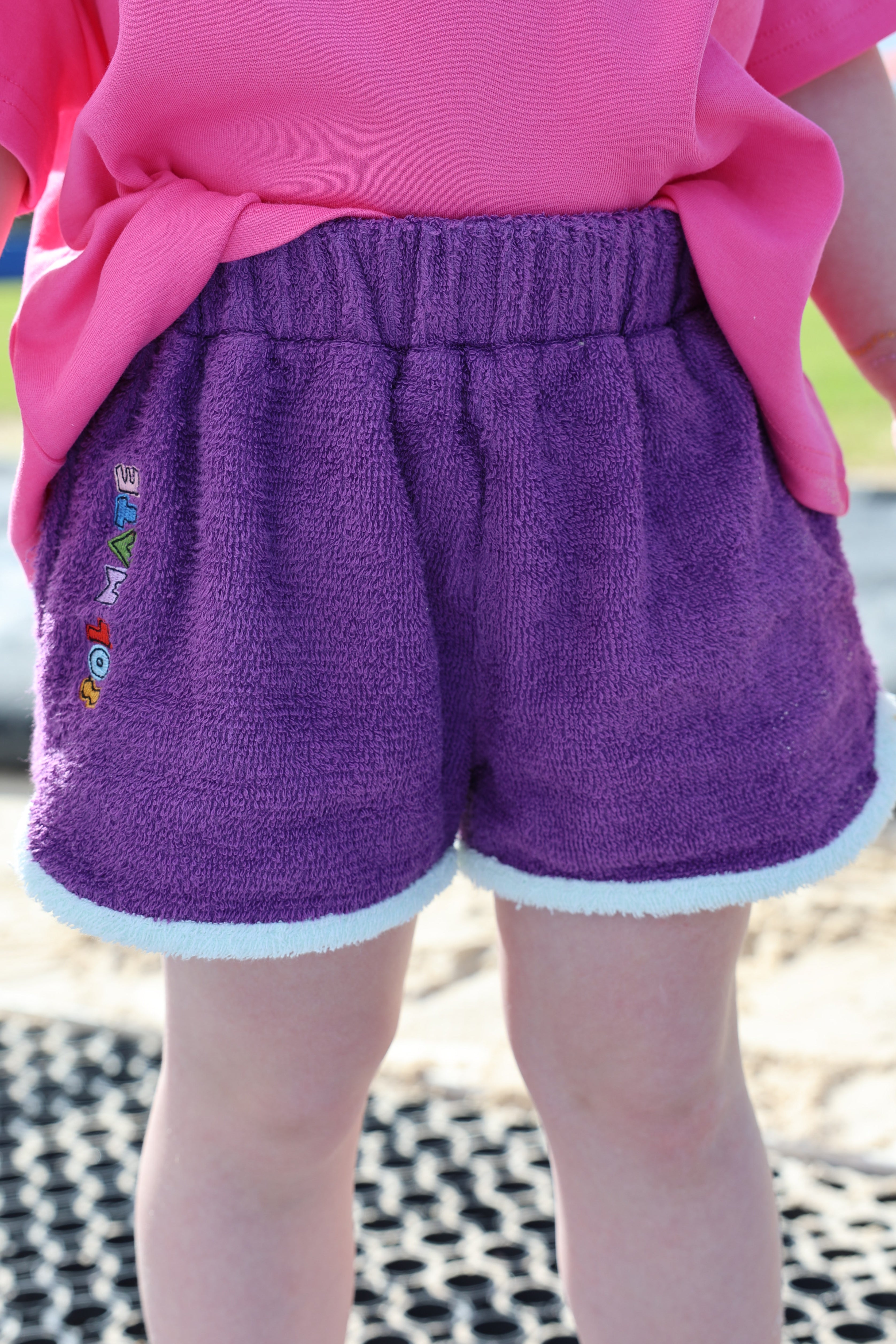 Essentials Short | Purple + Aqua