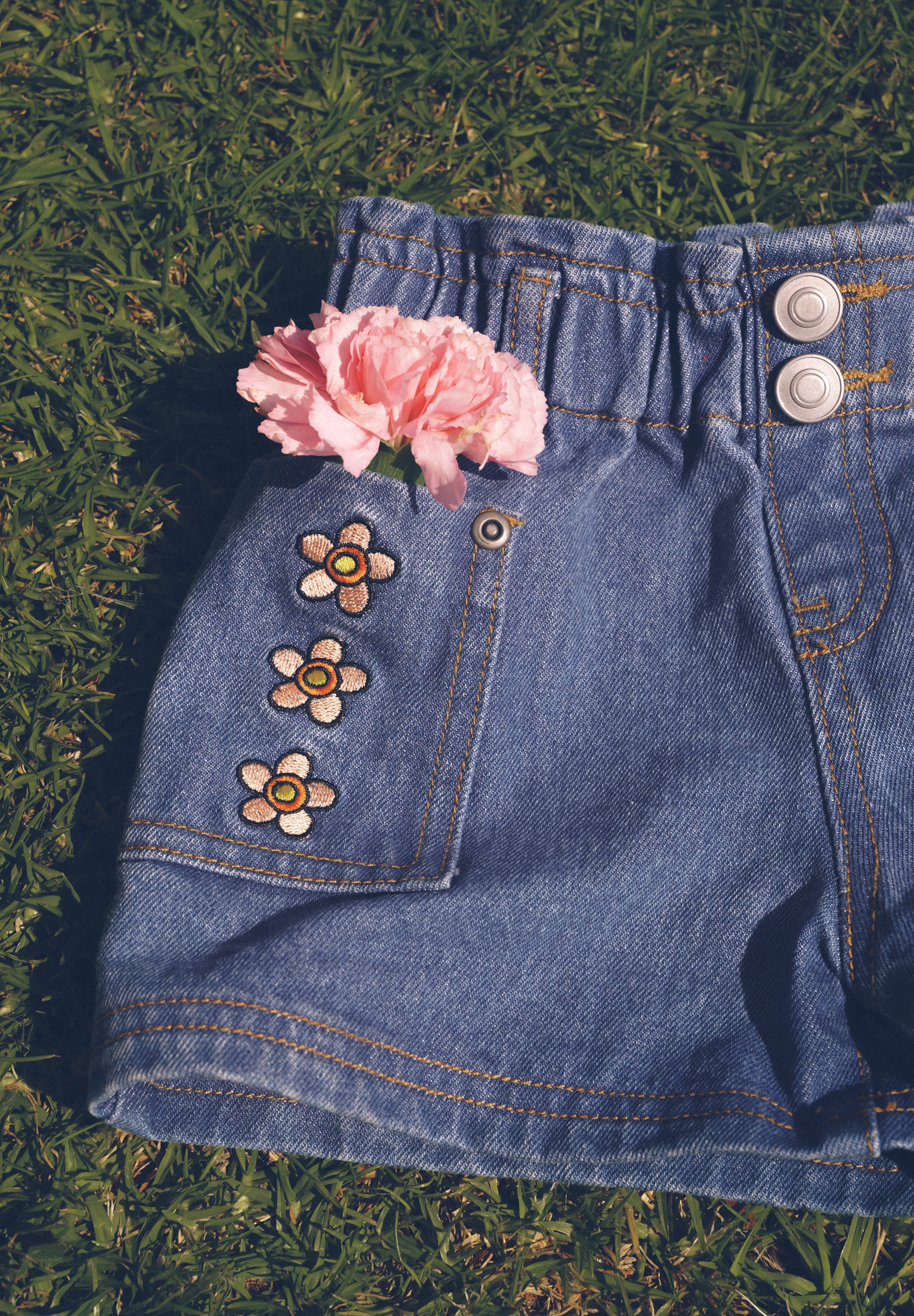 BLOOM DENIM SHORTS